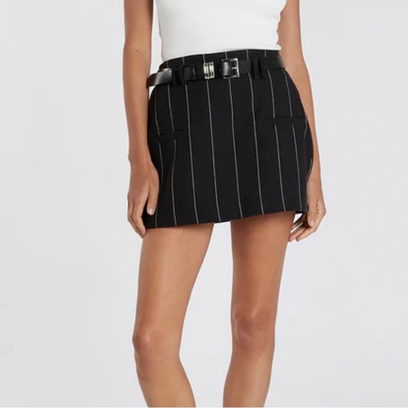 Dissh Cara Black Pinstripe Vest and Skort Set - Picture 5 of 8